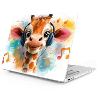 Imagem de Mektron Capa impressa para laptop Microsoft Surface 2025 Windows 11 Copilot+ PC Surface Laptop 33.0 cm capa para tela sensível ao toque serve no modelo 2095, girafa fofa