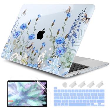 Imagem de DONGKE Compatível com MacBook Pro 13 polegadas 2024 2023-2020 versão A2338 M2/M1 A2251 A2289 com tela retina e Touch ID, capa rígida de plástico, capa de teclado e película de tela - Natureza do