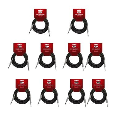 Imagem de KIT 10 Cabo Guitarra P10/P10 5 Metros MXT