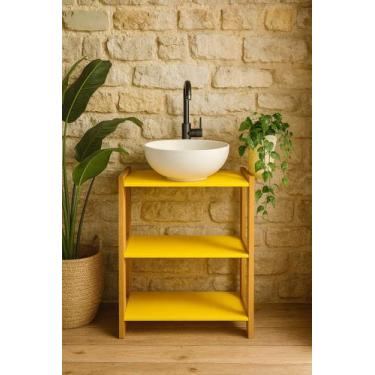 Imagem de Estante Vazada 3 Prateleiras - Outlet de Fabrica, amarelo