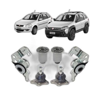 Imagem de Jogo Bucha Pivô Bandeja Dianteira Palio Weekend 2008 2009 10