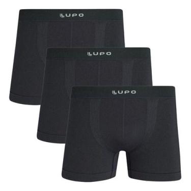 Imagem de Kit 3 Cuecas Boxer Micromodal Sem Costura Lupo 661 Premium, Chumbo, G
