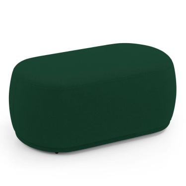 Imagem de Puff Decorativo Orgânico Living Molly 02 Lugares Bouclê Verde - Abmaza