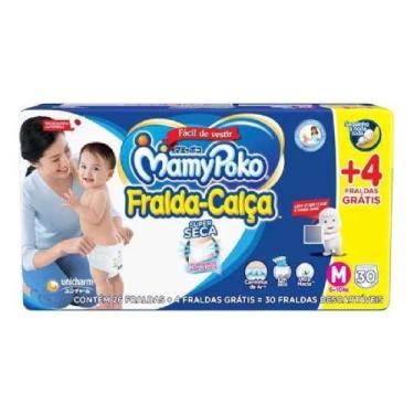 Imagem de Fralda Média Mamypoko Calca Super Seca Jumbo M C/26+4 - UNICHARM DO BR