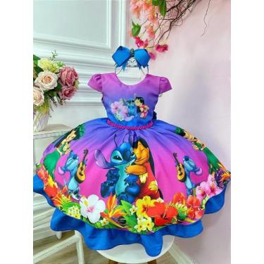 Imagem de Vestido Luxo Roxo Festa Aniversário Stitch e Lilo - Fabuloso Ateliê, 3