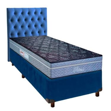 Imagem de Kit Cama Box + Cabeceira + Colchão Solteiro Molas Ensacadas - Petrus - Paropas