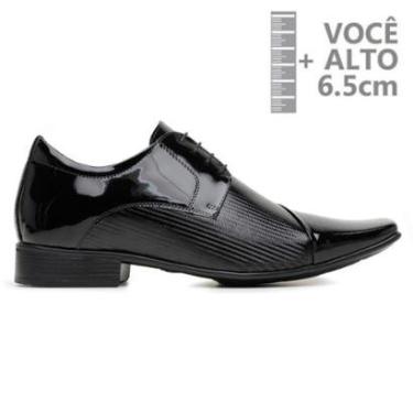 Imagem de Sapato Com Salto Interno Jota Pe Verniz Preto Air 79609-Masculino
