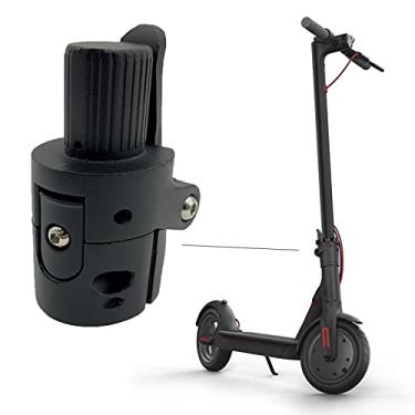 Imagem de Scooter elétrico genérico da FEC Base dobrável de mastro, parafuso de bloqueio conector de metal de reposição peças de reposição compatíveis com scooter elétrico Mijia M365 (preto), Preto