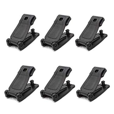 Imagem de (WB-Black) - Jadedragon Multiuso Tatico 360 Rotacao D-ring Clips/Locking Carabiner/Hydration Tube Clips/Elastic String Strap Management Tool for MOLLE Webbing Attachment Backpacks