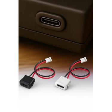 Imagem de Conector USB Tipo C Fêmea com Cabo PH2.0 10cm  Somente Carga, Alta Efi