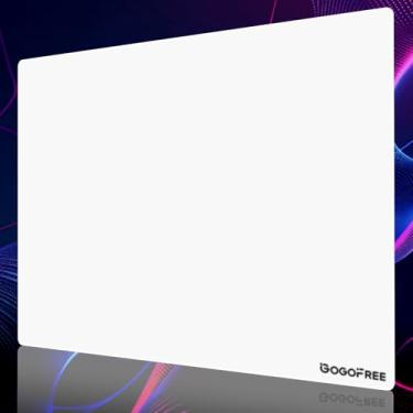 Imagem de Mouse pad com superfície dura para jogos, tapete de mouse ultra suave, mouse pad resistente à água, controle de velocidade de precisão para jogos de esport/escritório (branco 40 x 29 cm)
