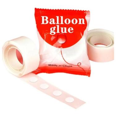 Imagem de Adesivo para Balões  Ballon Glue  Cartela com 100 Unidades de Adesivos
