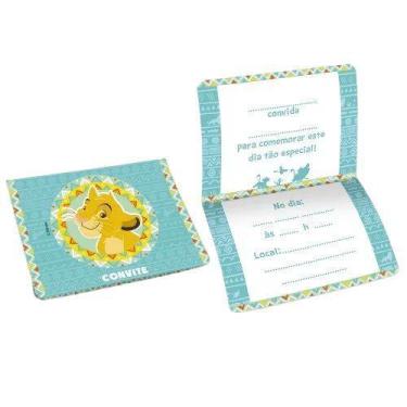 Imagem de Convite Temático Rei Leão - Pacote com 08 Unidades - no-brand