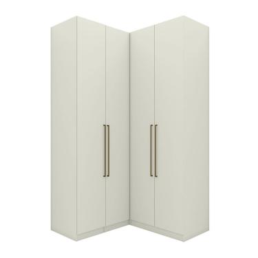 Imagem de Guarda Roupa Modulado Canto 4 Portas 3 Gavetas Seletto Areia