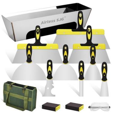 Imagem de Conjunto de facas para drywall Airless SJG, kit de aço inoxidável de 1