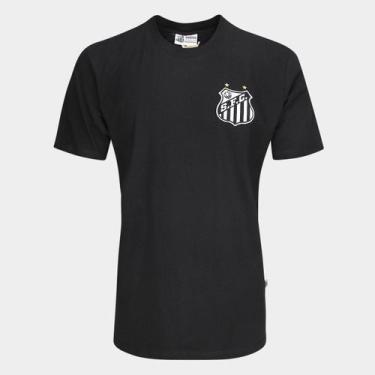 Imagem de Camiseta Santos Classic Masculina - Surf Center, Preto, G