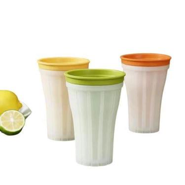 Imagem de Forma de Gelo Smoothie Copo Com Tampa  - TOP RIO, BRANCO/VERDE