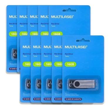 Imagem de Pen Drive 16GB Multilaser - Twist, Preto