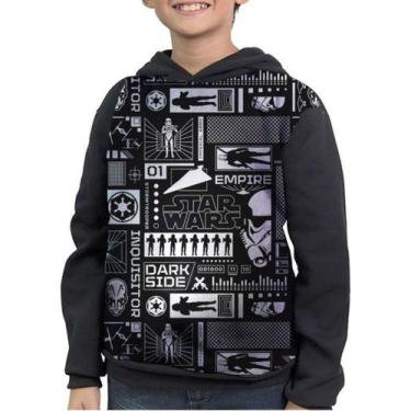 Imagem de Casaco Moletom Infantil Star Wars Stormtrooper Darth Vader - smoke, Pr