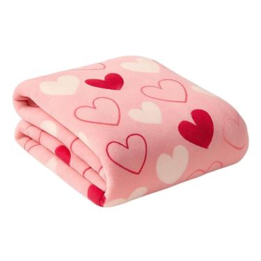 Imagem de Manta Microfibra Estampada Casal 180X200 Admirare - Corações