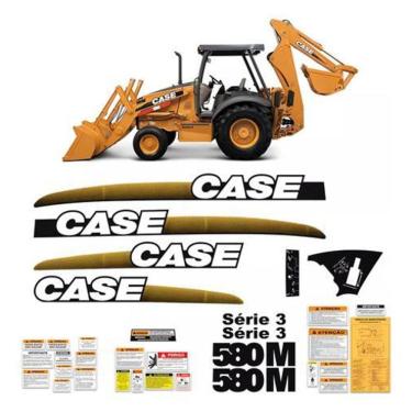 Imagem de Kit Adesivos Case 580M Série 3 Para Retroescavadeira