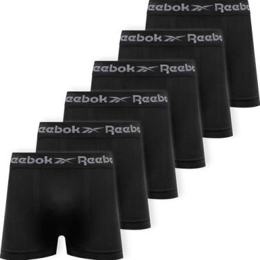 Imagem de Kit 6 Cuecas Boxer Reebok Cueca Poliéster Masculina Box Sem Costura Or