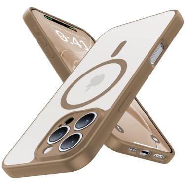 Imagem de Maozis Capa magnética para iPhone 16 Pro Max, atualizada [proteção total da câmera] [compatível com Magsafe] [proteção Mil-Grade] Capa de telefone fosca translúcida à prova de choque para iPhone 16