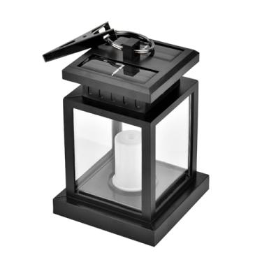 Imagem de Pssopp Luz de Vela Solar, Lanterna Externa de Plástico Com Luz âmbar Cintilante, Design Sem Chama, Ideal para Uso Em Jardim e Acampamento