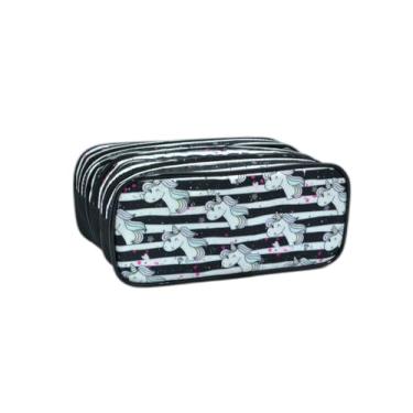 Imagem de Estojo Escolar Unicórnio Triplo Estojos Kids