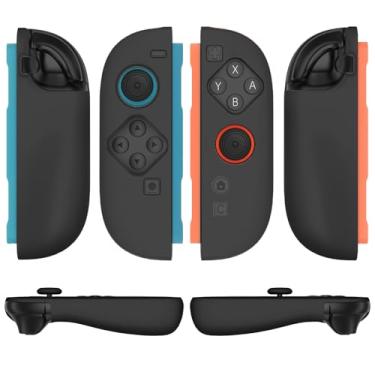 Imagem de TNP JoyCon 2 Capa para Nintendo Switch 2 2025 - Capa protetora de silicone Switch 2 Joycon com tampas para polegar - Capa ergonômica antiderrapante macia para controle Joy Con (preto)