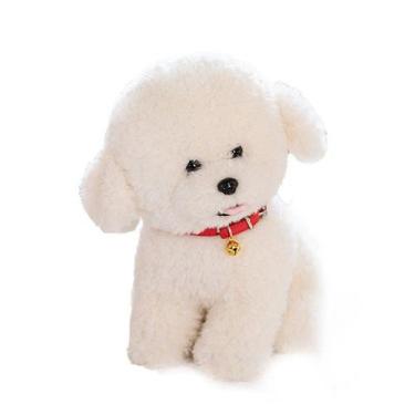 Imagem de Boneca de cachorro Bichon de pelúcia recheada de desenho animado para 