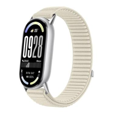 Imagem de HAOZHI Pulseira Compatível para Xiaomi Mi Band 10 9 8,Bracelete Correia Cinta Alça de Substituição de Nylon para Xiaomi Mi Smart Band 10,9,8 (Luz Estelar)