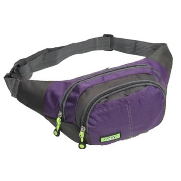 Imagem de Bolsa de cintura masculina com alça ajustável – bolsa transversal e quadril para viagens, viagens, caminhadas, corrida – bolsa de cinto minimalista para telefone, carteira, chaves