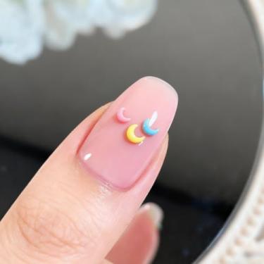 Imagem de Canetas de unhas 3D decorações coloridas coração arco lua estrela para arte de unhas DIY suprimentos de design acessórios