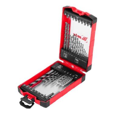 Imagem de Jogo de brocas, metal, concreto, madeira, 1-8mm, bits, adaptador magne