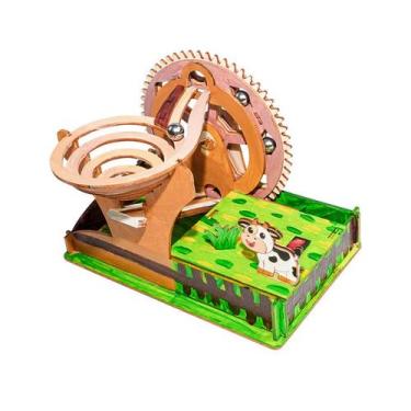 Imagem de Kit de corrida em mármore de madeira STEM Science Experiments com moto