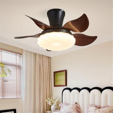 Imagem de Ventilador de teto contemporâneo com luz, estilo americano, ideal para sala de estar, restaurante, quarto, escritório, quarto infantil, casa de campo, restaurante ocidental, café ou loja de