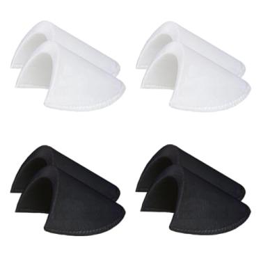 Imagem de 4 pares de ombreiras de espuma de costura espessura 2 cm / 0,78 polegadas preto e branco