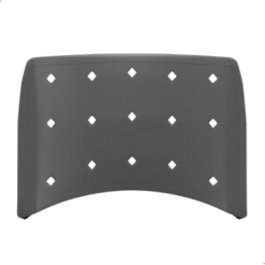Imagem de Encosto Secretária Plástico Preto Ergonômico Cadeira Iso Empilhavel - 