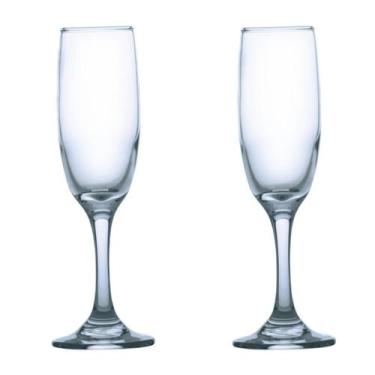 Imagem de Conjunto 2 Taças de Vidro 180ml Espumante Elegante, Taça champagne