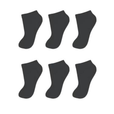 Imagem de Kit Com 12 Pares De Meias Preta Infantil Juvenil Unissex - Naimus, Pre