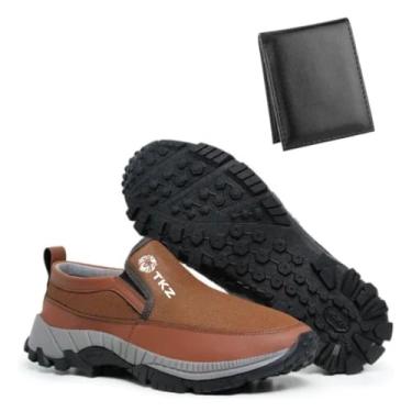 Imagem de Sapato Social Masculino em Couro Premium, Preto, Oxford Casual Formal, Solado Antiderrapante, Todas as Estações, com Carteira (Marrom, BR, Adulto, Numérico, 40)