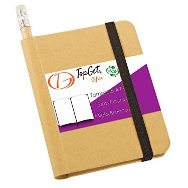 Imagem de Mini Caderneta 7x11cm 70 Folhas Sem Pauta Eco Begônia TopGet (Preto)