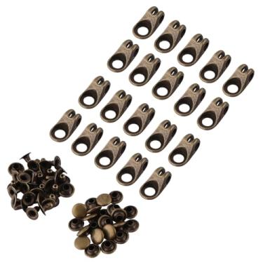 Imagem de 20 ganchos de renda para botas, rebites para conector de cadarço DIY, acessórios de alça de bolsa com equipamento de escalada (usando estilo cor bronze antigo)