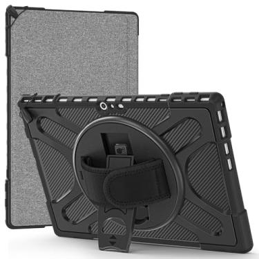 Imagem de Capa para Microsoft Surface Pro 4/5/6/7 31.2 cm AMZER TUFFEN Capa resistente à prova de choque para Surface Pro 4/5/6/7 com alça de mão giratória e suporte - preta