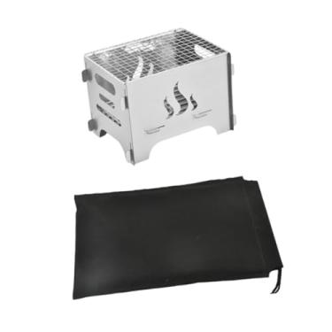Imagem de RNXRZANK Churrasqueira Portátil, Dobrável E Removível, E Ideal para Cozinhar em Camping E áreas Externas. Feita em aço Inoxidável. Perfeita para Uso, Pequeno