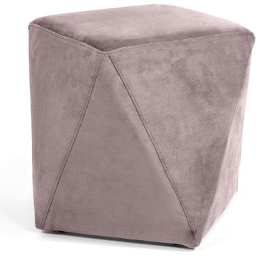 Imagem de Puff Para Sala De Estar Ametista D02 Veludo Rosê C-305