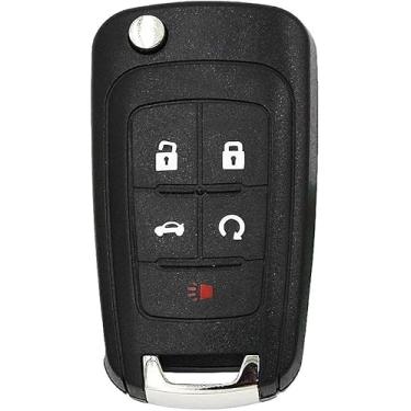 Imagem de Capa dobrável dobrável para chaveiro de carro para Chevy Camaro Cruze Chevy Equinox Sonic Terrain 5 botões HU100 Blade