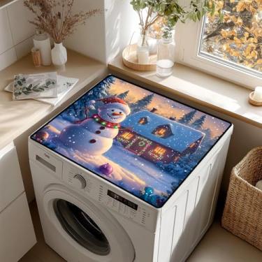 Imagem de AOHMPT Tapete antiderrapante para lavadora e secadora – Almofada protetora à prova de poeira com vários designs de padrões para decoração de lavanderia e cozinha, universal 59,9 cm x 50 cm (cor-11