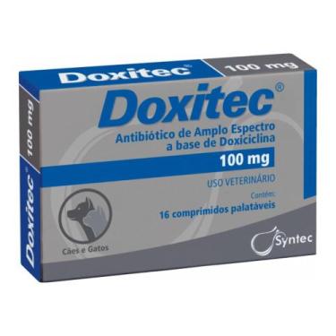 Imagem de Antibiótico Doxitec para Cães e Gatos com 16 Comprimidos de 100 mg - S